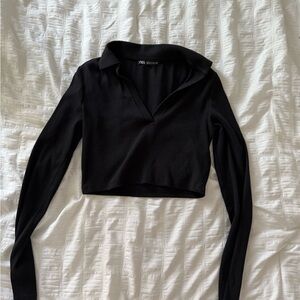 3 for $20⭐️ Zara Black Long Sleeve Crop Top